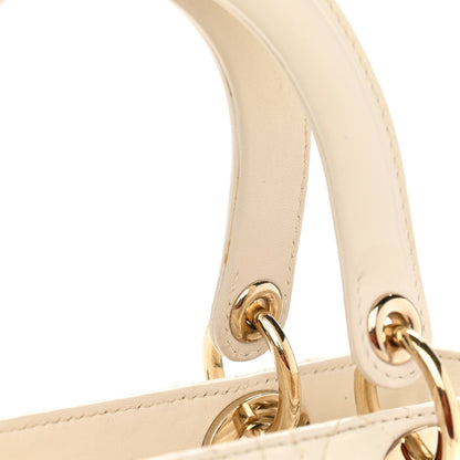 Christian Dior Lambskin Cannage Medium Lady Dior Ivory 11 of 11