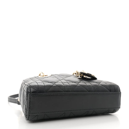 Christian Dior Lambskin Cannage Micro Lady D-Joy Black 4 of 13