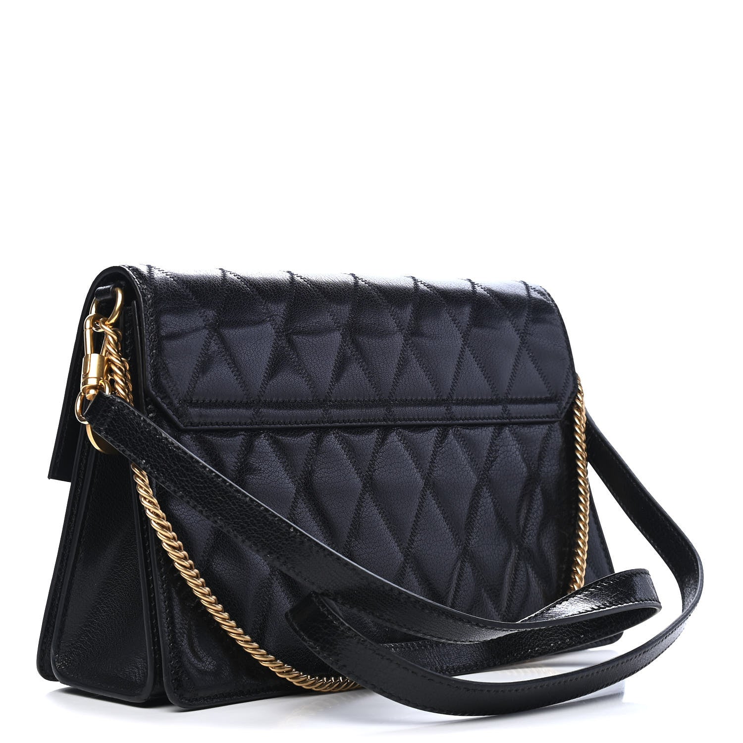 Givenchy Goatskin Quilted Medium GV3 Shoulder Bag Black 3 of 8