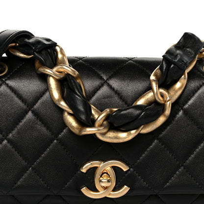 Chanel Shiny Lambskin Chain Is More Flap Black 8 of 11