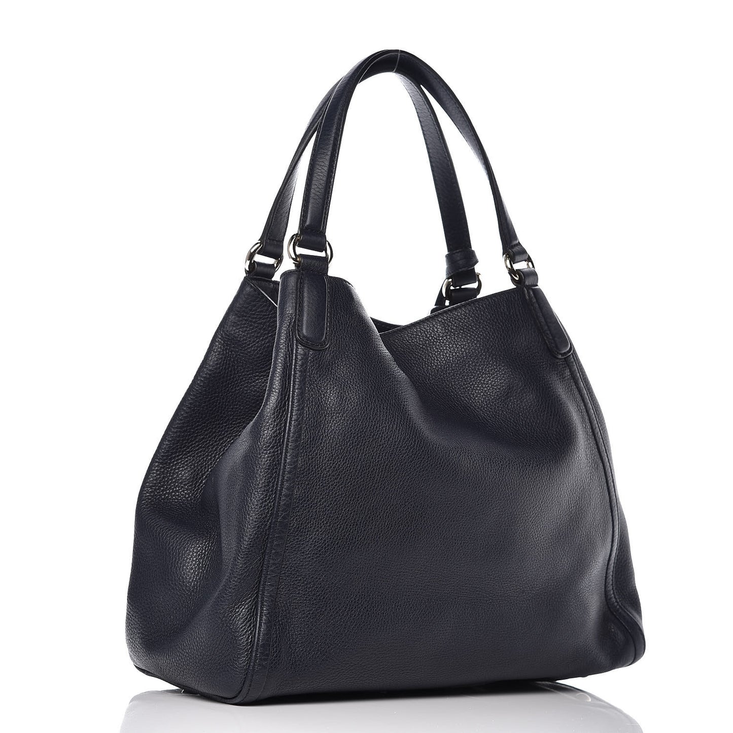 Pebbled Calfskin Medium Soho Shoulder Bag Blue