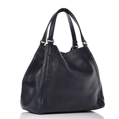 Gucci Pebbled Calfskin Medium Soho Shoulder Bag Blue 3 of 11