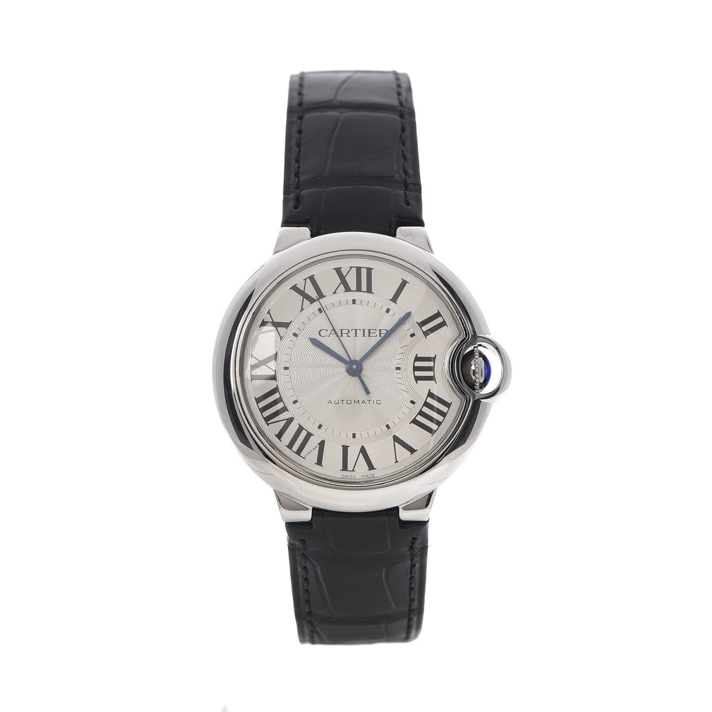 Stainless Steel Alligator 36mm Ballon Bleu De Cartier Automatic Watch