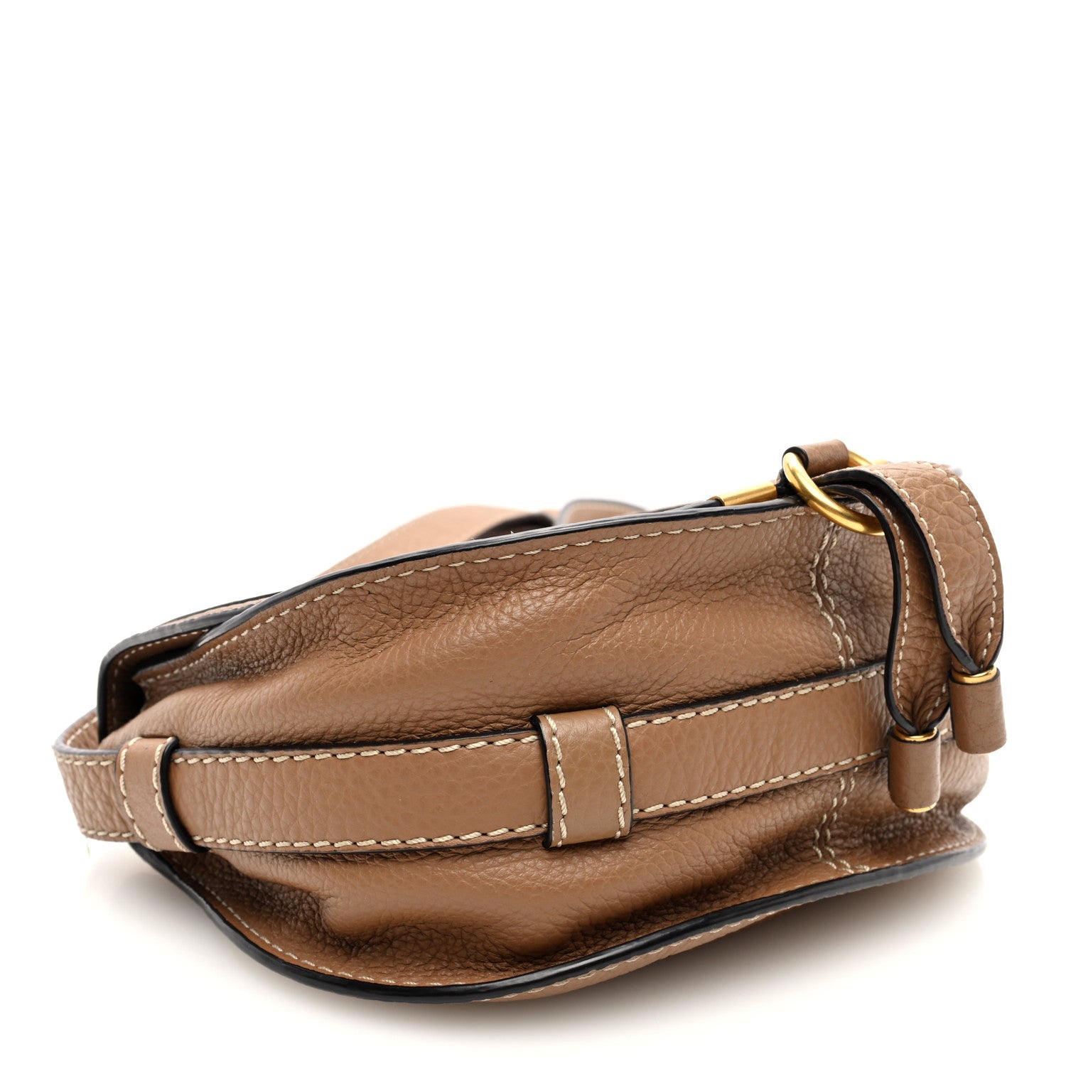 Chloe Calfskin Mini Marcie Round Crossbody Bag Nut 4 of 9