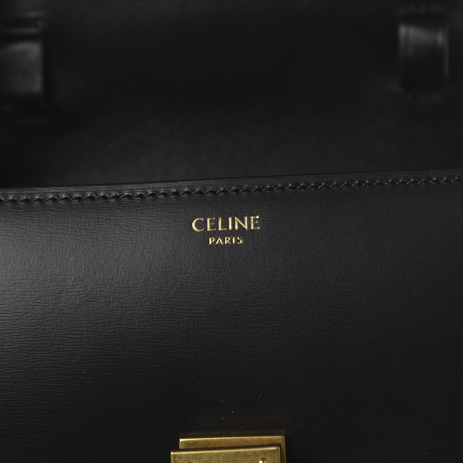 Celine Box Calfskin Small Classic Box Flap Bag Black 9 of 10