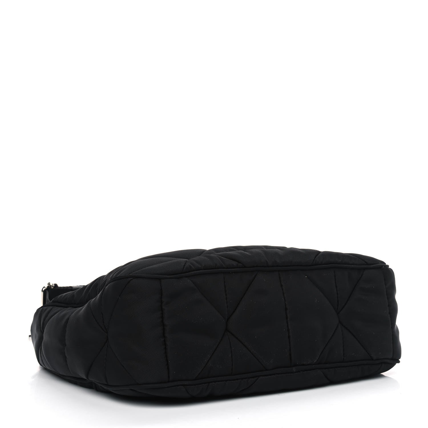 Prada Nylon Quilted Patchwork Re-Edition Hobo Bag Black 4 of 5