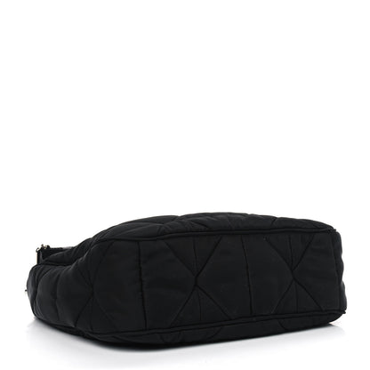 Prada Nylon Quilted Patchwork Re-Edition Hobo Bag Black 4 of 5