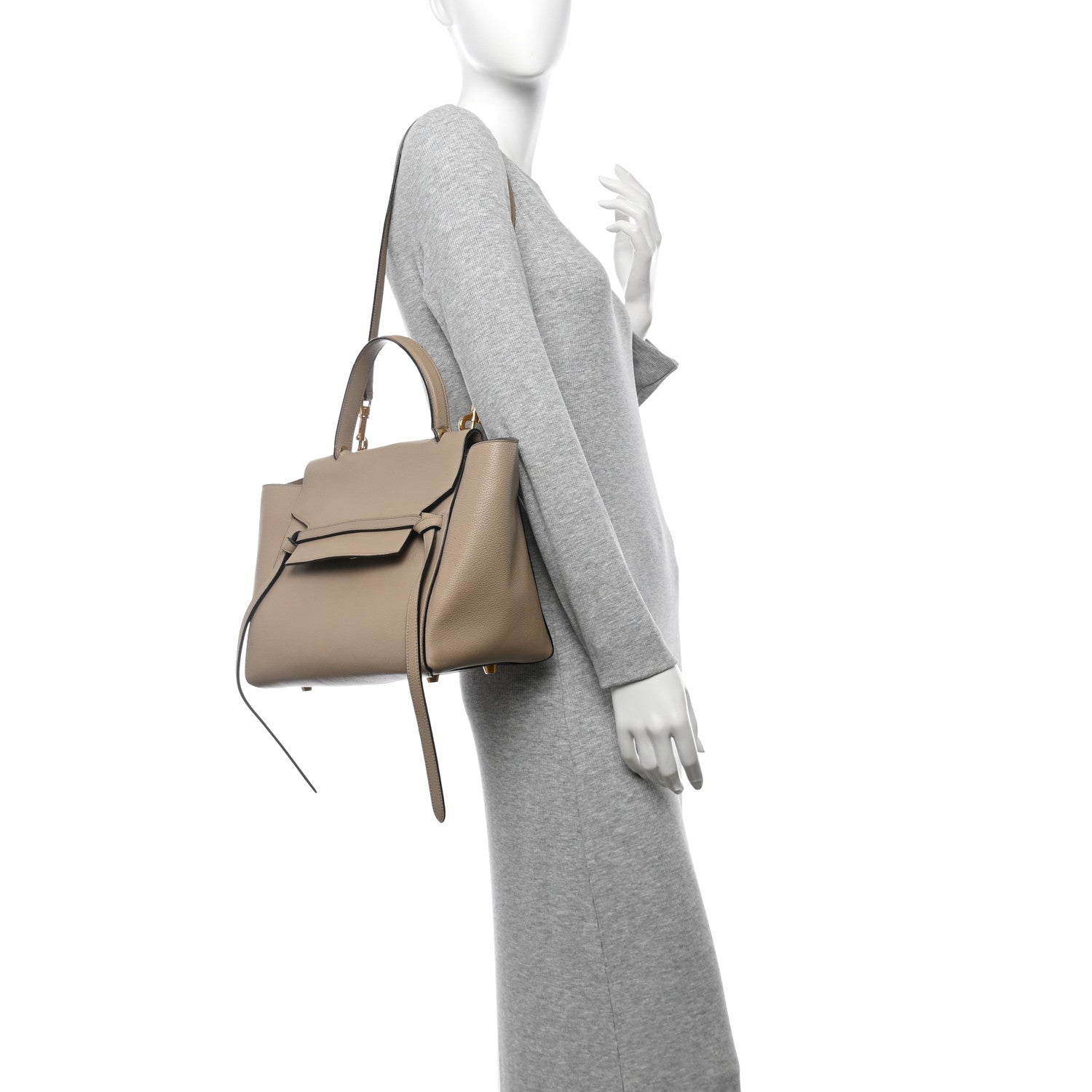 Celine Grained Calfskin Mini Belt Bag Light Taupe 2 of 16