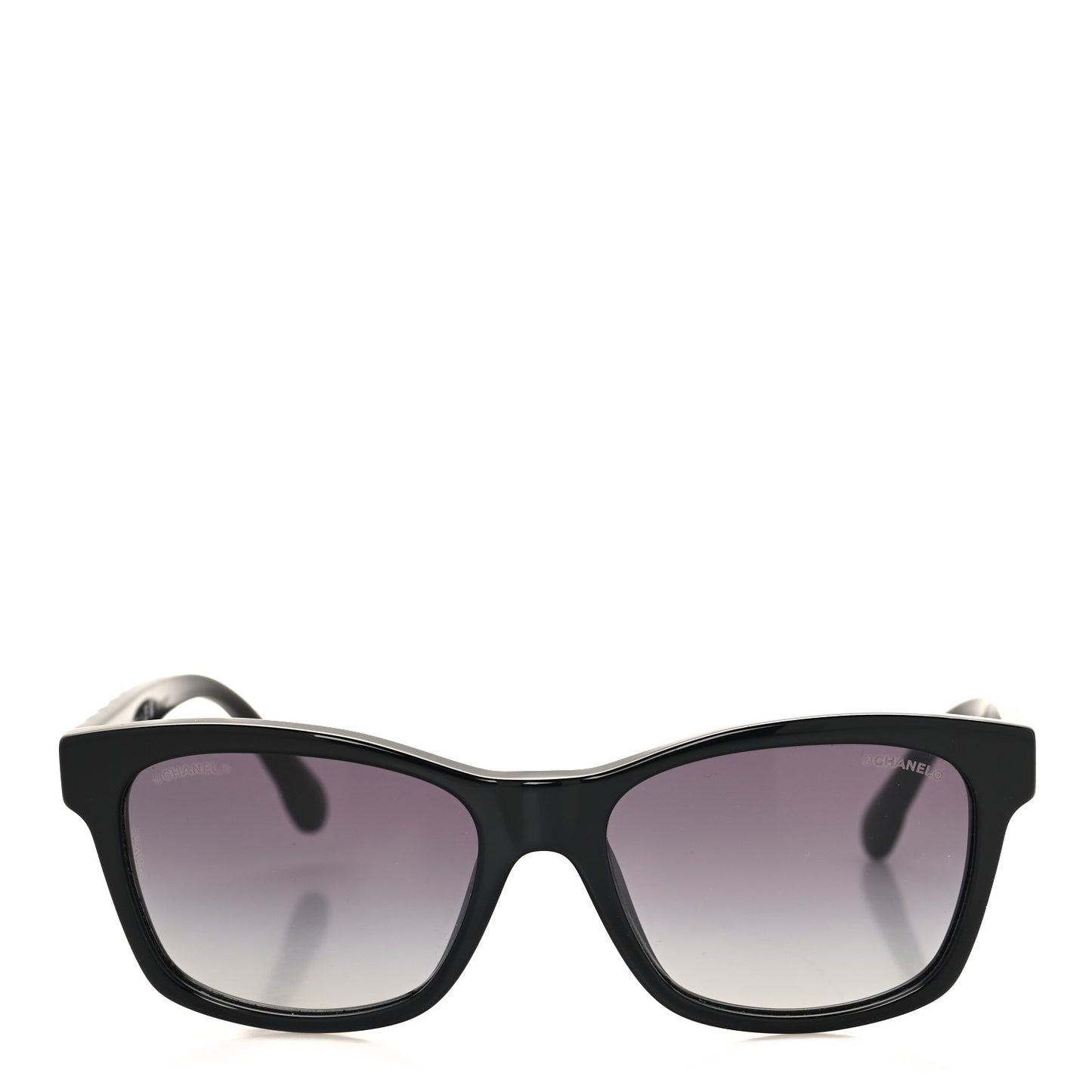 Acetate Quilted Square Sunglasses 5484-A Black