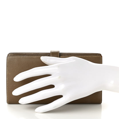 Hermes Epsom Bearn Gusset Wallet Etoupe 2 of 11