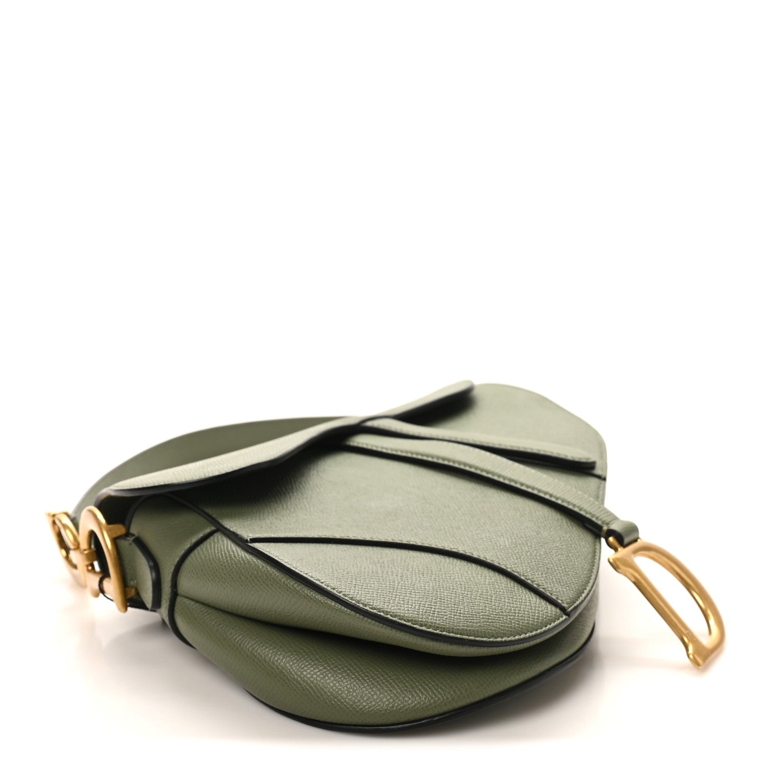 Christian Dior Grained Calfskin Saddle Bag Sage 4 of 10