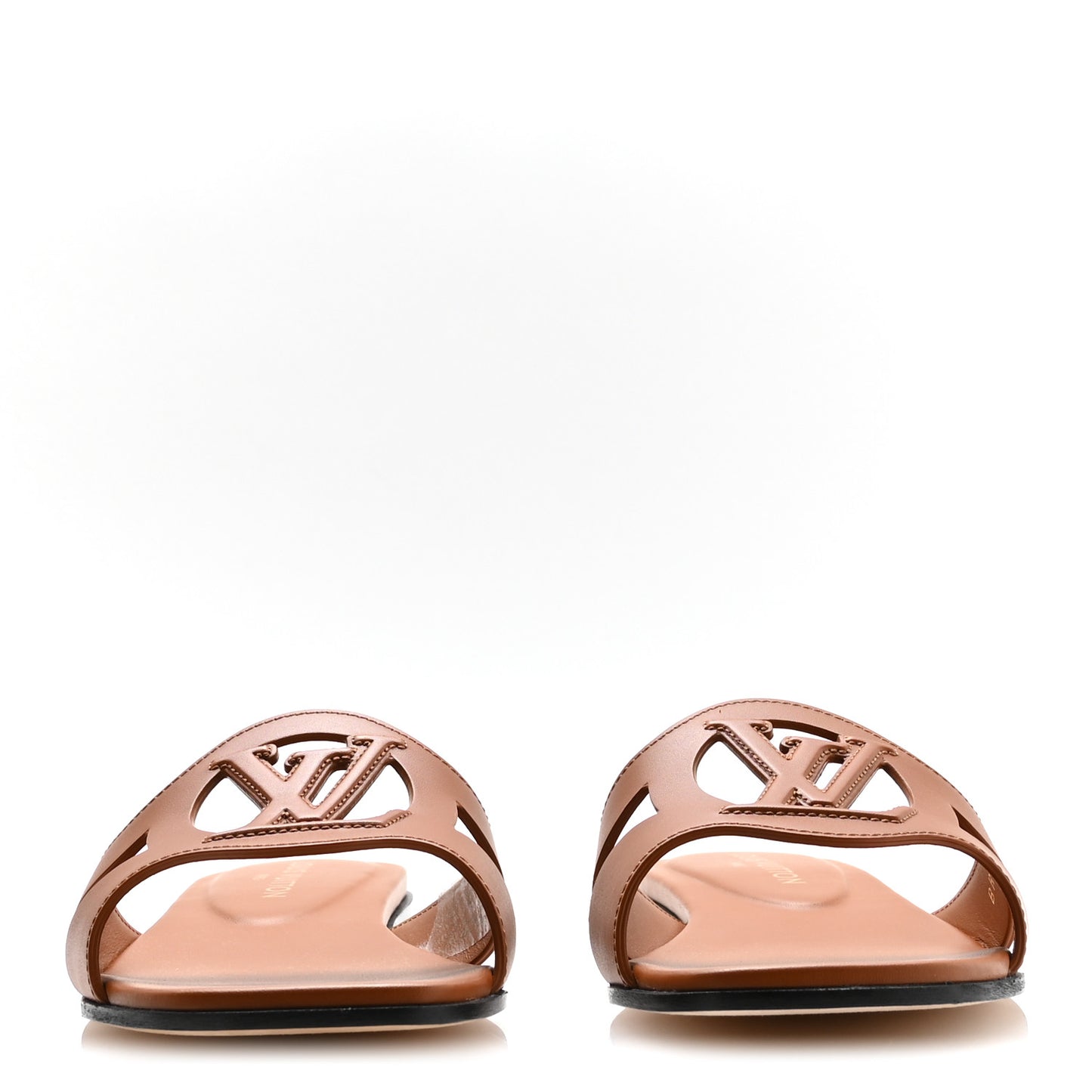 Calfskin LV Isola Flat Sandals 40 Tan
