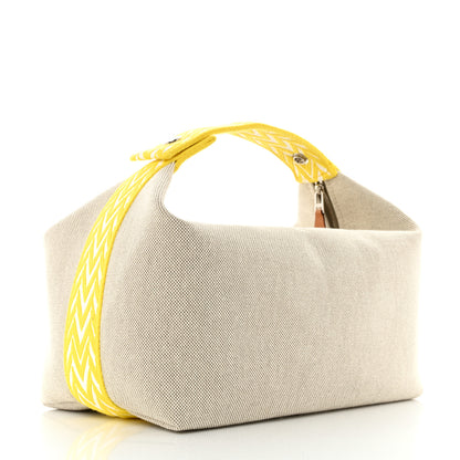 Hermes Canvas Large Bride-A-Brac Pouch Jaune Citron 2 of 4