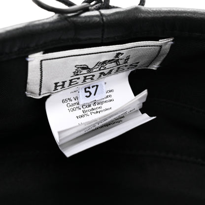 Hermes Cashmere Lambskin Saint-Honore Charms Beret 57 Charbon 8 of 8