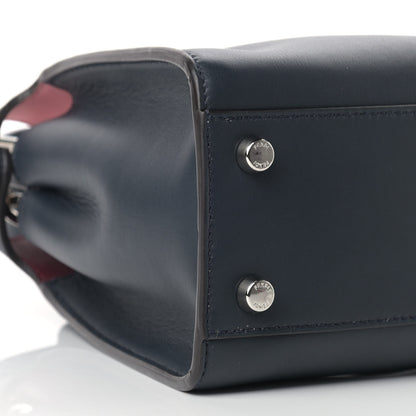 Fendi Vitello Medium Peekaboo Iconic Essentially Satchel Blue Notte Flamingo Black Cherry 10 of 12