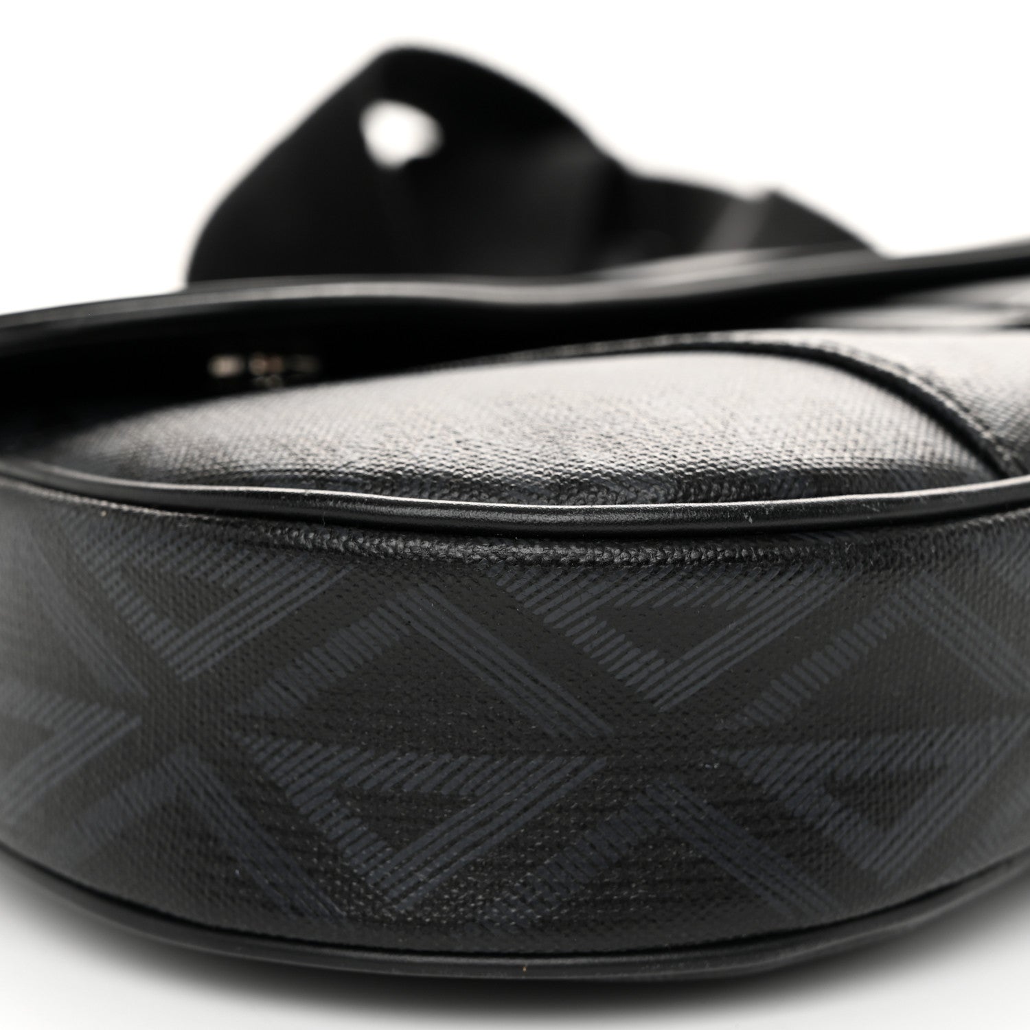 Christian Dior Smooth Calfskin Canvas CD Diamond Mens Saddle Bag Black 9 of 11