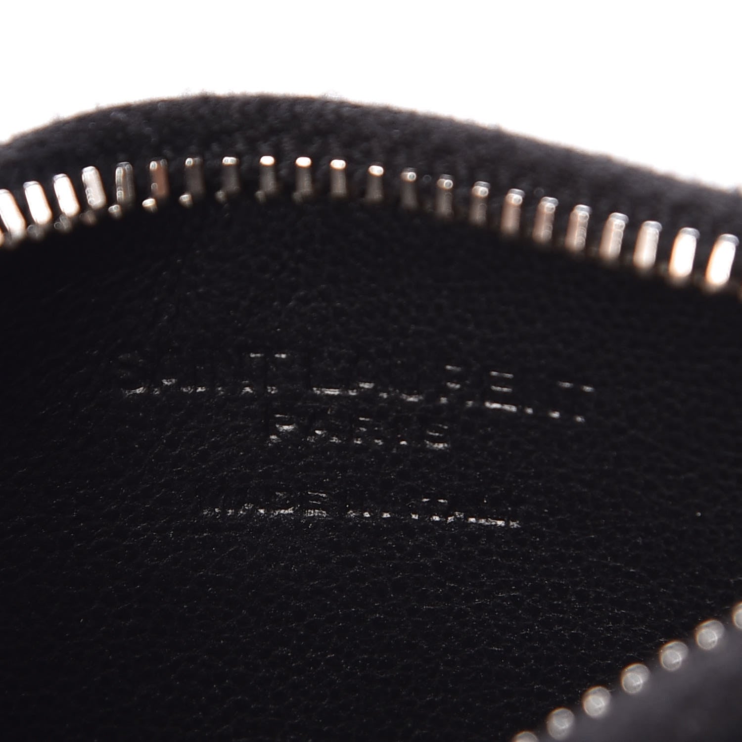 Saint Laurent Calfskin Crocodile Embossed 5 Fragments Zip Pouch Card Holder Black 5 of 7