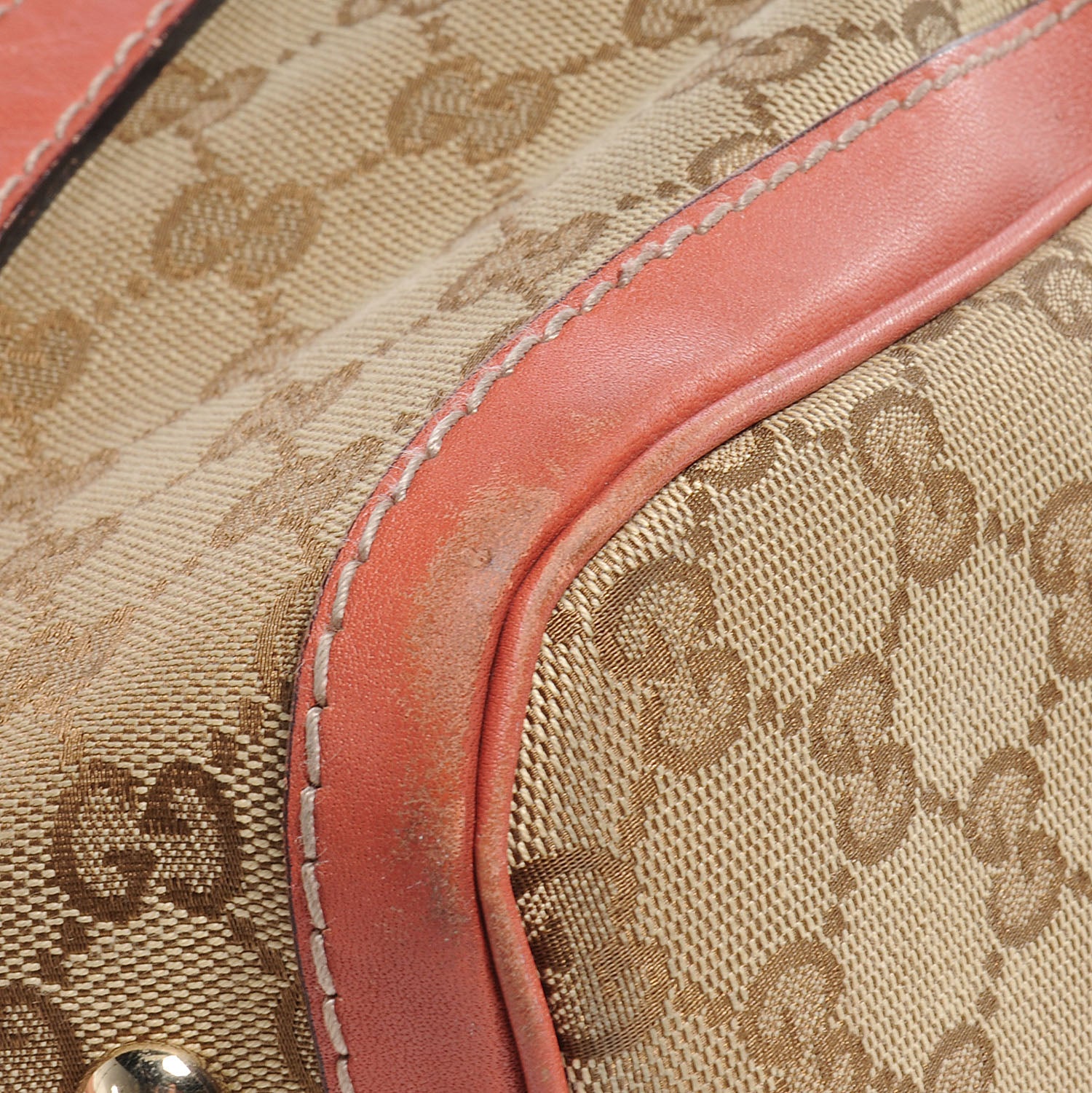 Gucci Monogram Vintage Web Medium Boston 6 of 9