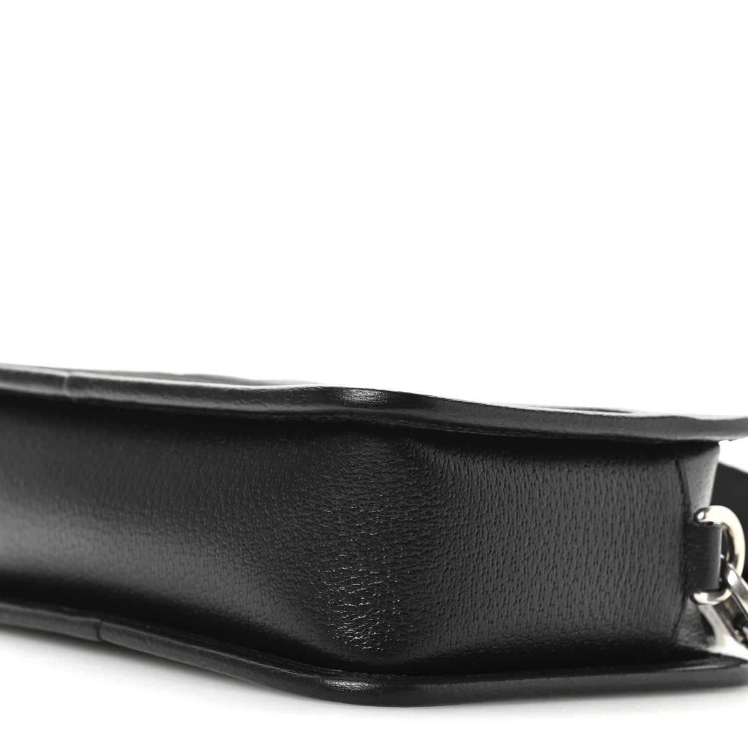Gucci Monogram Jumbo GG Textured Dollar Calfskin Web Mini Crossbody Bag Black 10 of 11