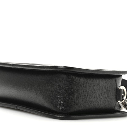 Gucci Monogram Jumbo GG Textured Dollar Calfskin Web Mini Crossbody Bag Black 10 of 11