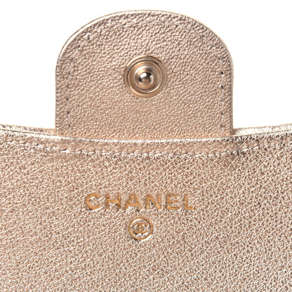 Chanel Metallic Lambskin Quilted Compact Flap Wallet Gold 6 of 7