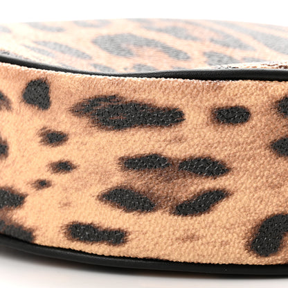 Dolce & Gabbana Dauphine Leopard Print Round Crossbody Black 8 of 9