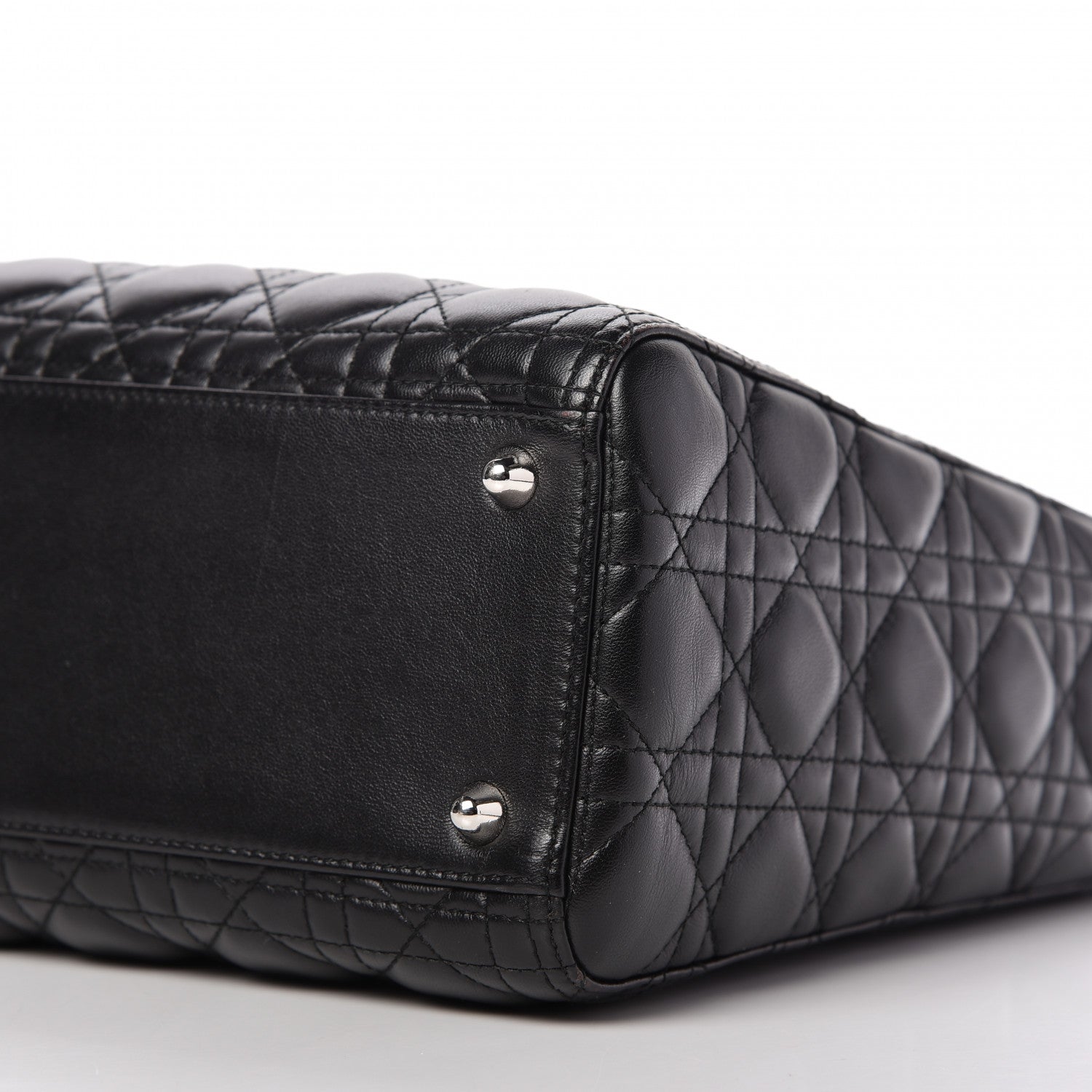 Christian Dior Lambskin Cannage Large Lady Dior Black 7 of 11