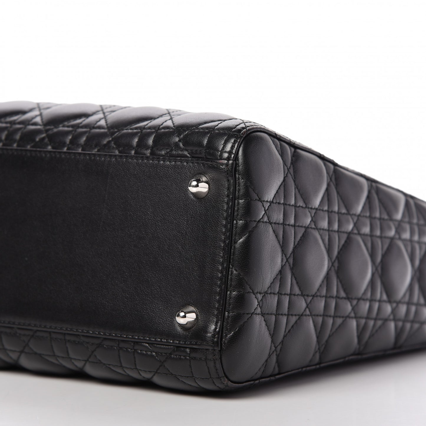 Lambskin Cannage Large Lady Dior Black