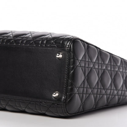 Christian Dior Lambskin Cannage Large Lady Dior Black 7 of 11