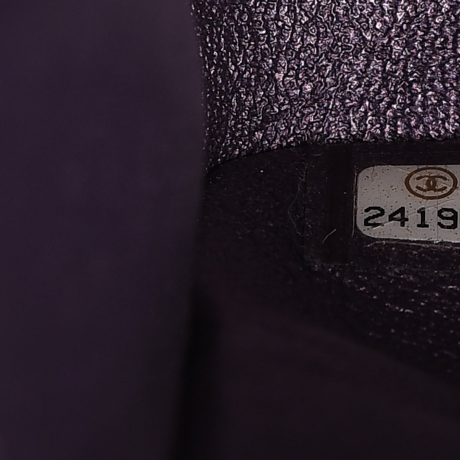 Chanel Iridescent Lambskin Quilted Medium Double Flap Dark Purple 8 of 11