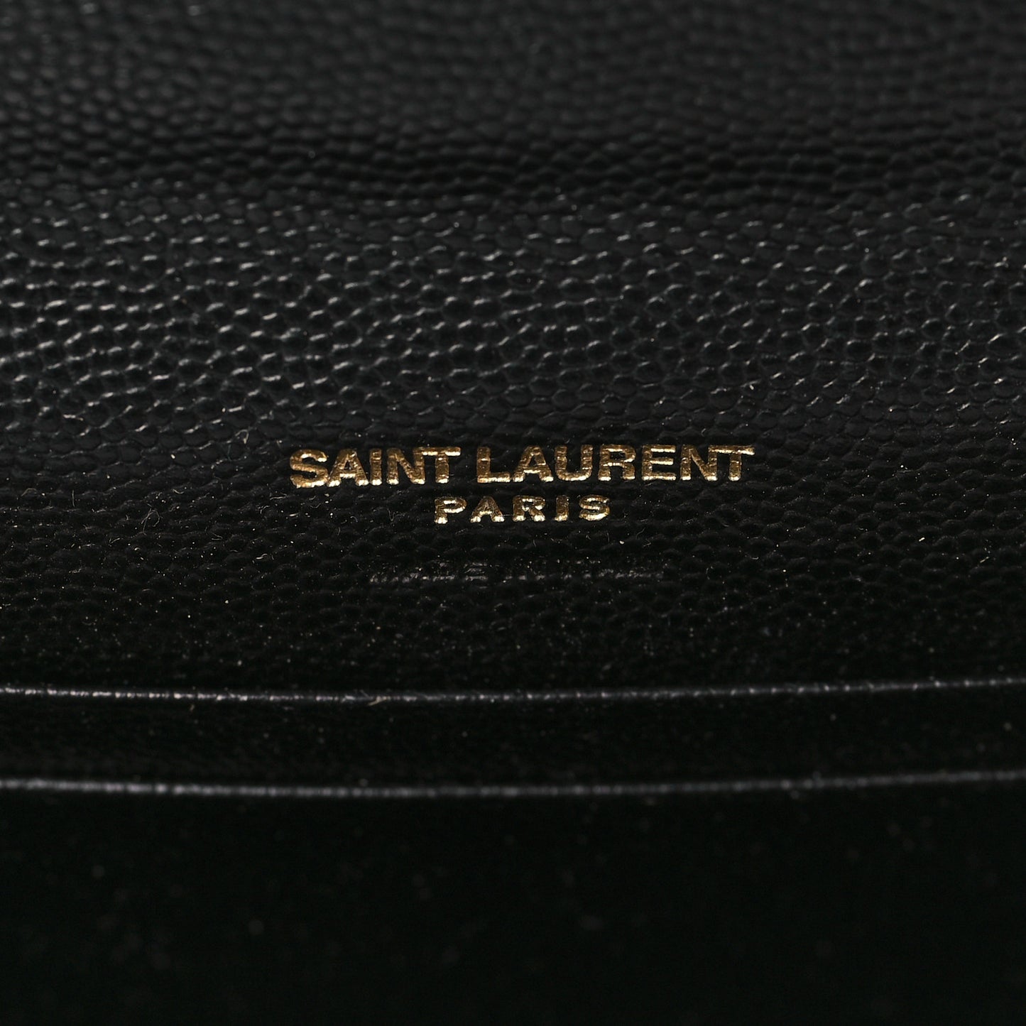 Grain De Poudre Matelasse Chevron Small Monogram Envelope Wallet Black