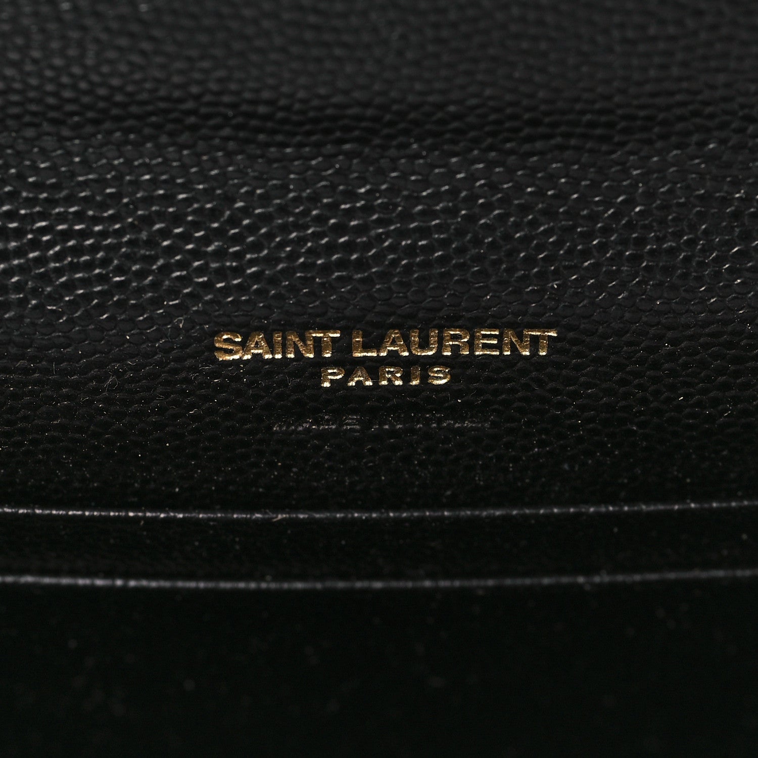 Saint Laurent Grain De Poudre Matelasse Chevron Small Monogram Envelope Wallet Black 6 of 6