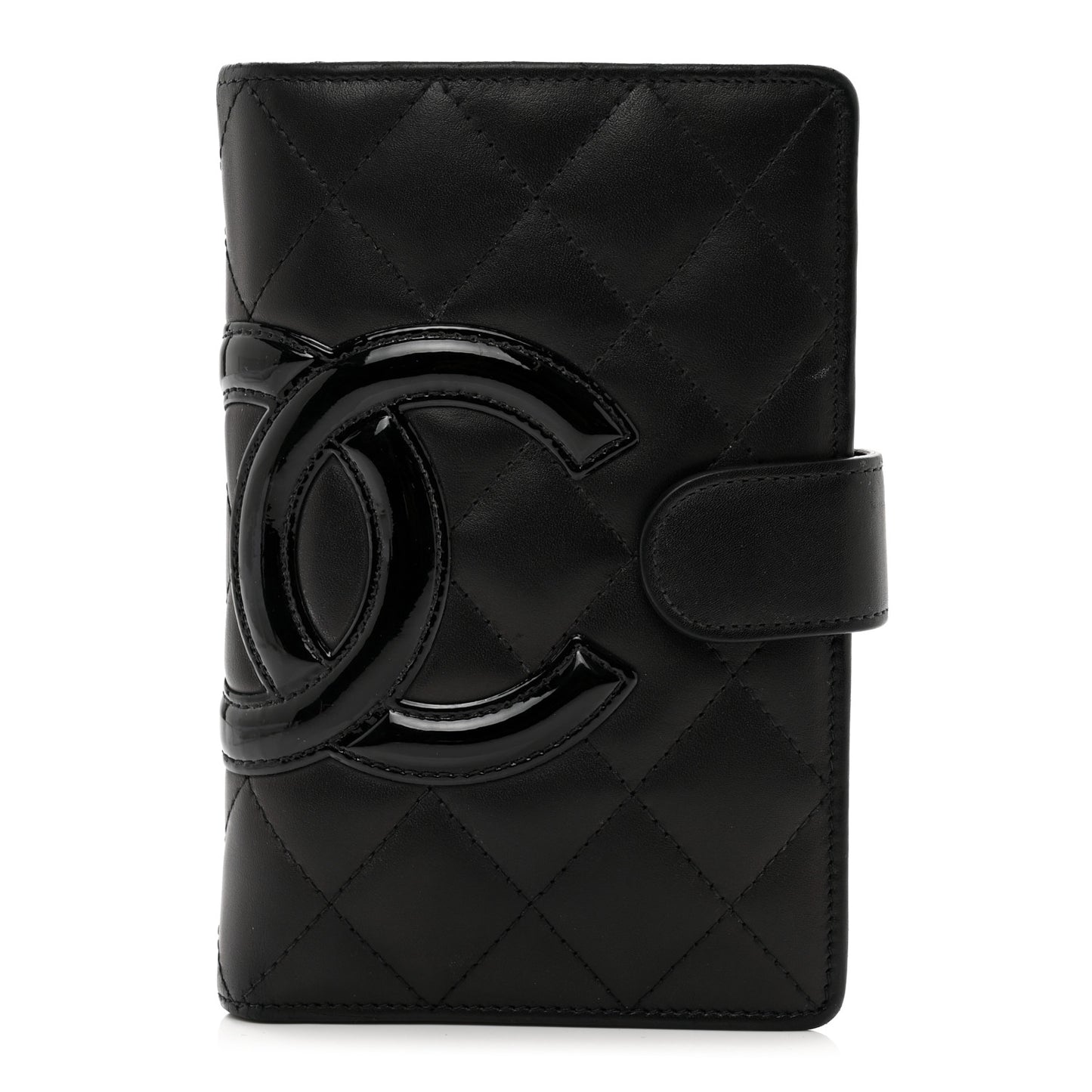 Calfskin Cambon Zipped Pocket Wallet Black