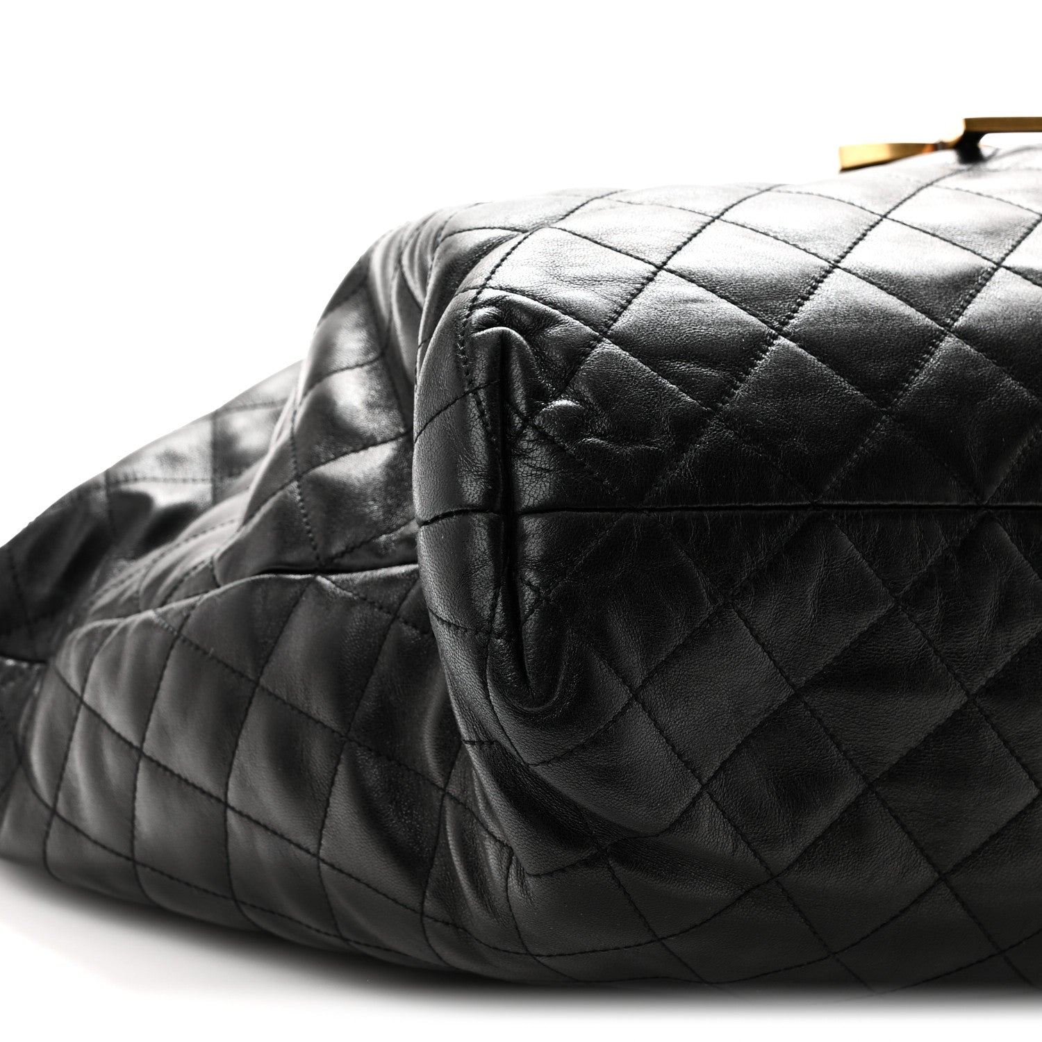 Saint Laurent Lambskin Quilted Maxi Icare Shopping Tote Black 10 of 11