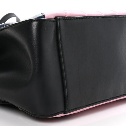 Gucci Calfskin Bamboo Trapuntata Queen Margaret Backpack Blue Agata Hibiscus Red Mystic White Sugar Pink 8 of 9