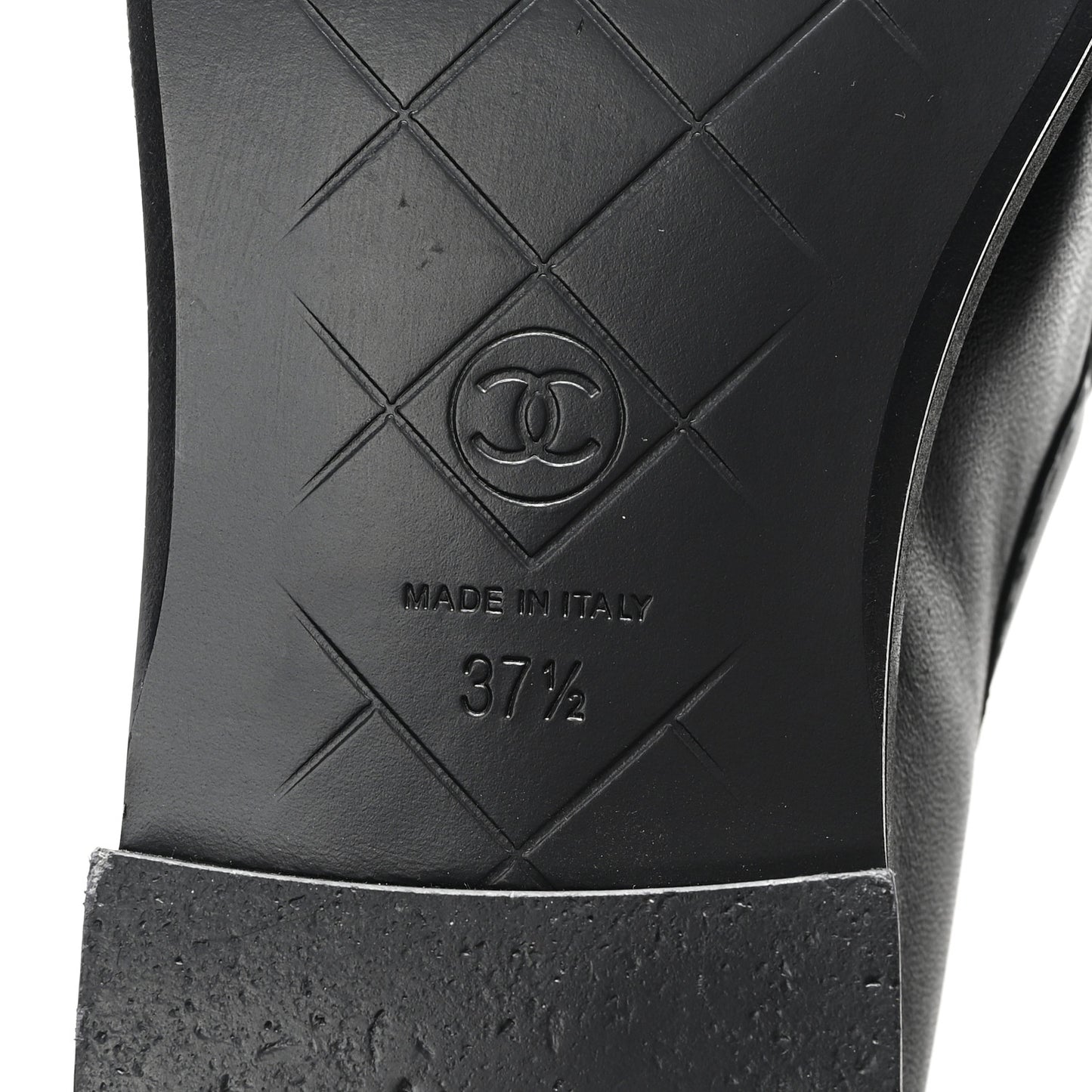 Lambskin Quilted CC Turnlock Loafers 37.5 Black