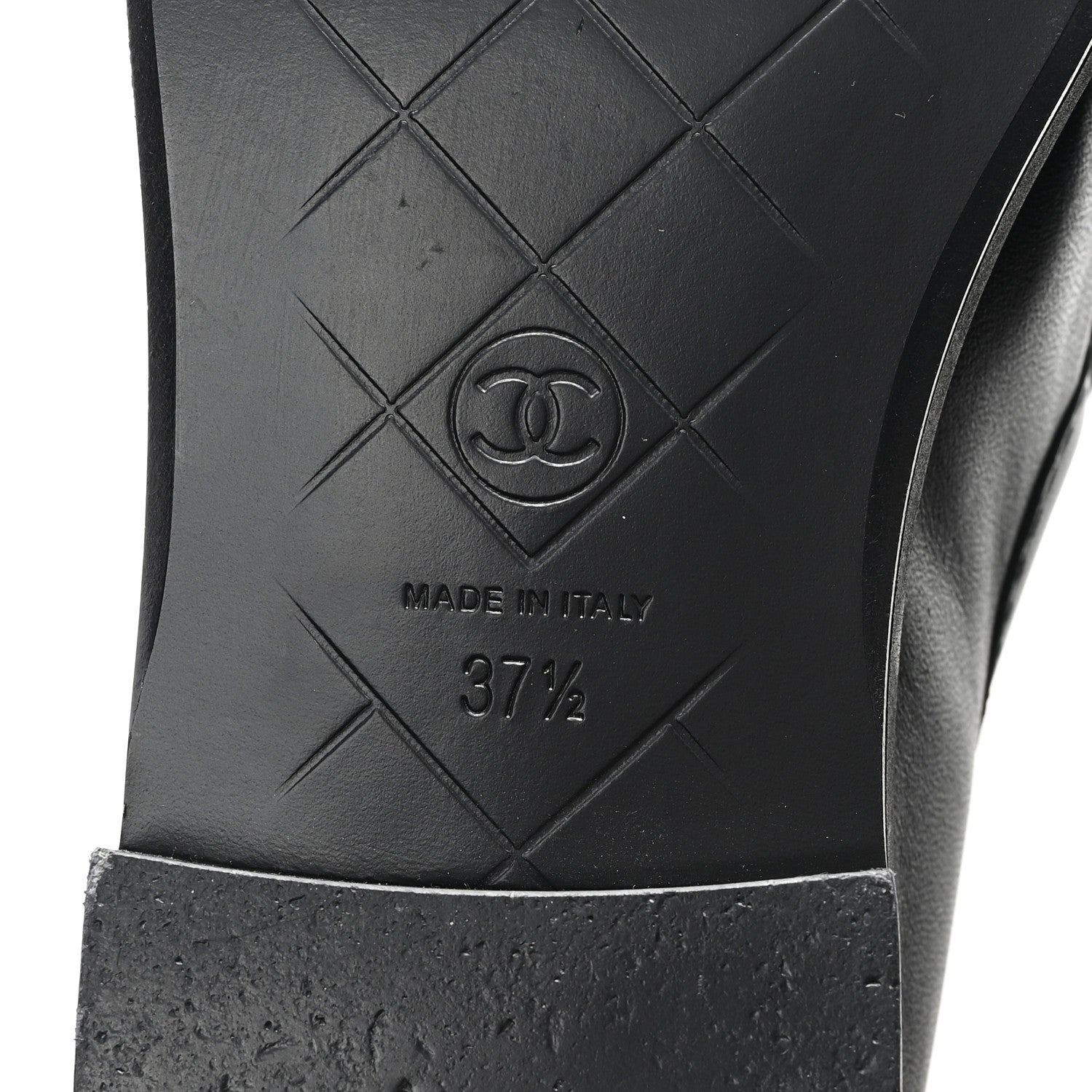 Chanel Lambskin Quilted CC Turnlock Loafers 37.5 Black 7 of 9