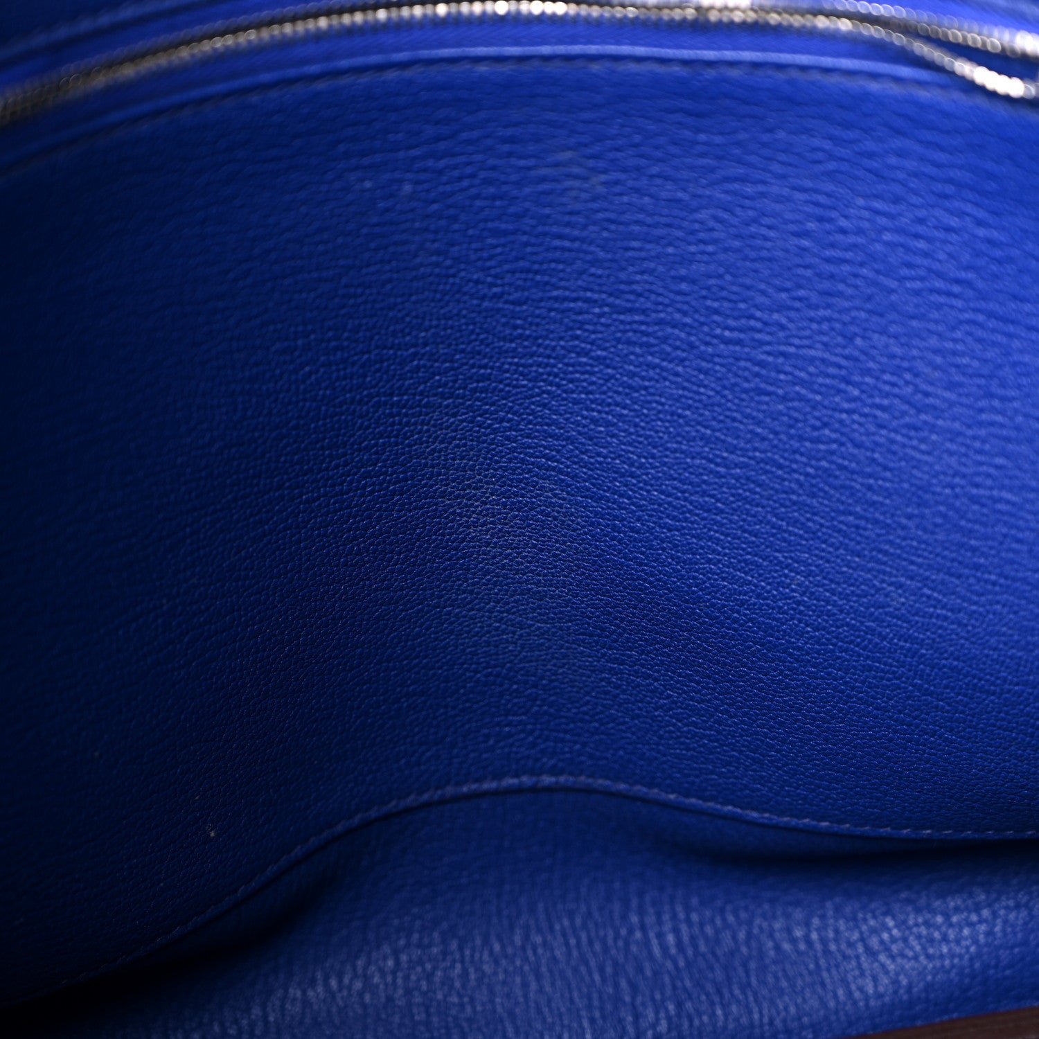 Hermes Togo Bi Color Horseshoe Birkin 35 Etain Bleu Electrique 14 of 15