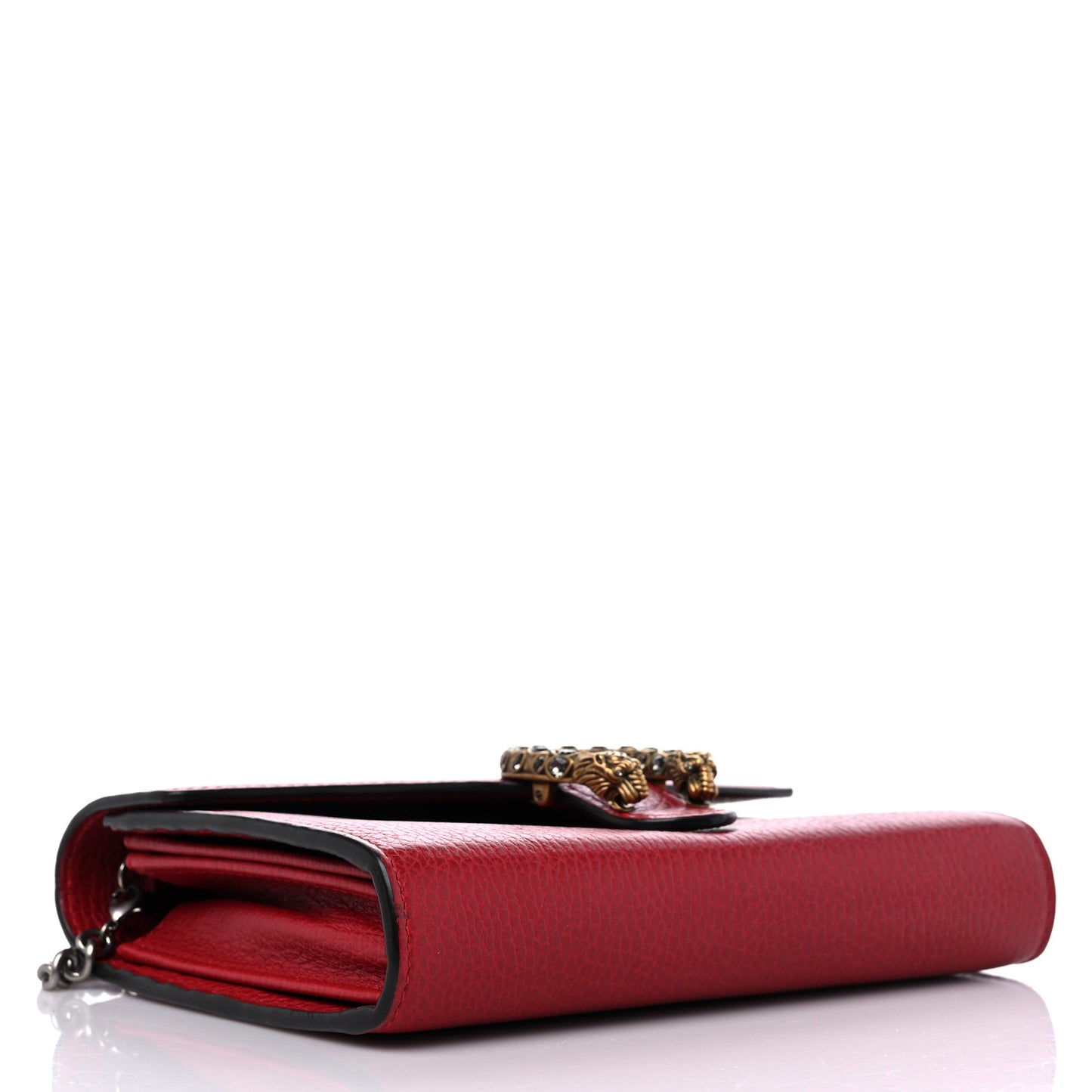 Calfskin Mini Dionysus Chain Wallet Hibiscus Red