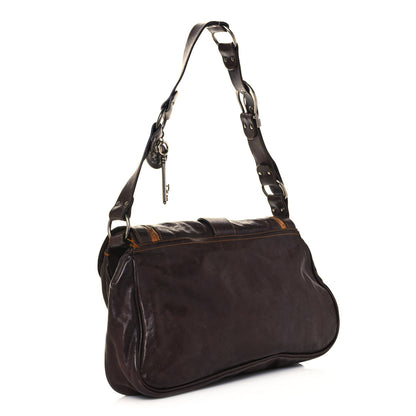 Christian Dior Calfskin Large Gaucho Double Saddle Bag Brown 3 of 30