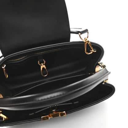 Louis Vuitton Lambskin Quilted Flower Capucines PM Black 7 of 12