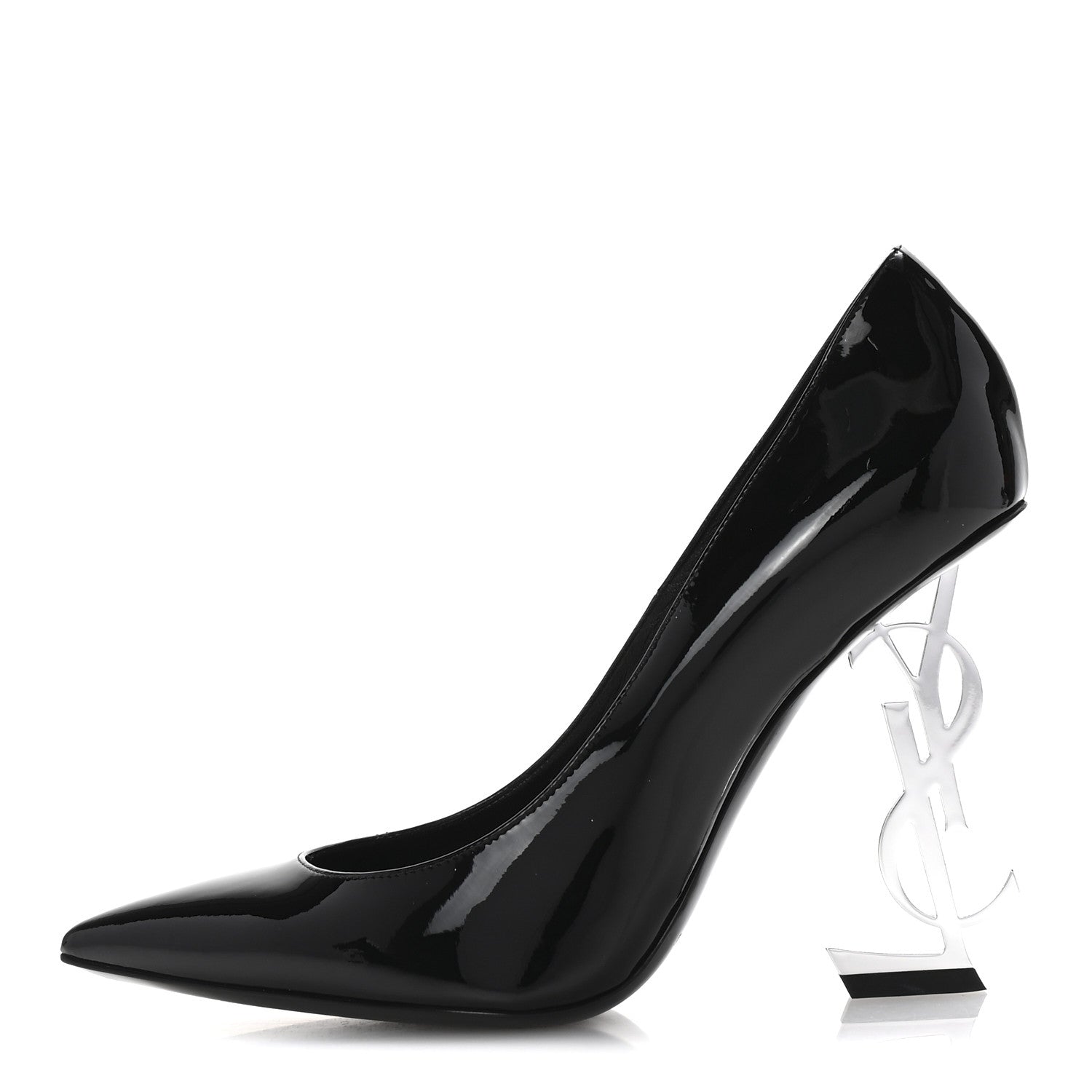 Saint Laurent Patent Opyum 110 Pumps 36 Black Silver 1 of 9