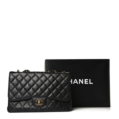 Chanel Caviar Quilted Jumbo Single Flap Black 12 of 12