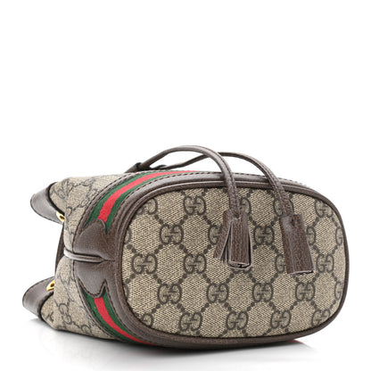 Gucci GG Supreme Monogram Web Mini Ophidia Bucket Bag Brown 6 of 11