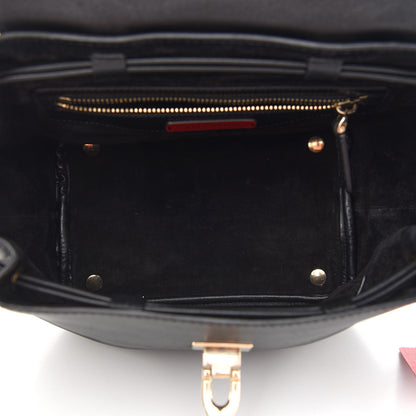 Valentino Garavani Vitello Rockstud Demilune Backpack Black 5 of 9
