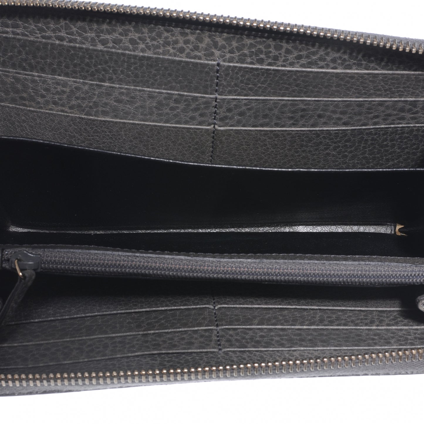 Guccissima Bamboo Tassel Zip Around Wallet Grey