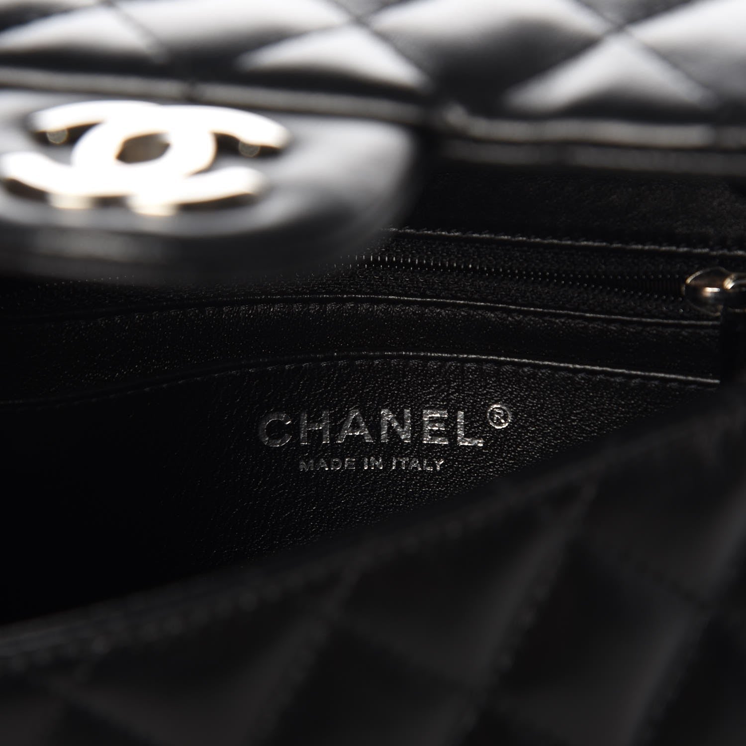 Chanel Lambskin Quilted Mini Square Flap Black 6 of 8