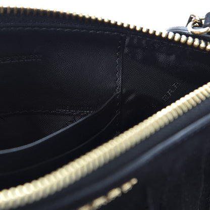 Burberry Suede Fringe Peyton Crossbody Clutch Bag Black 8 of 10