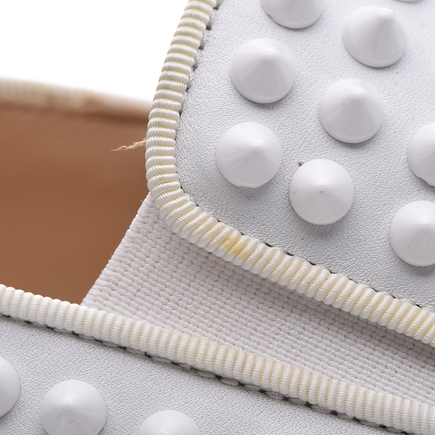 Christian Louboutin Calfskin Spikes Mens Roller Boat Flat 39 White 14 of 14