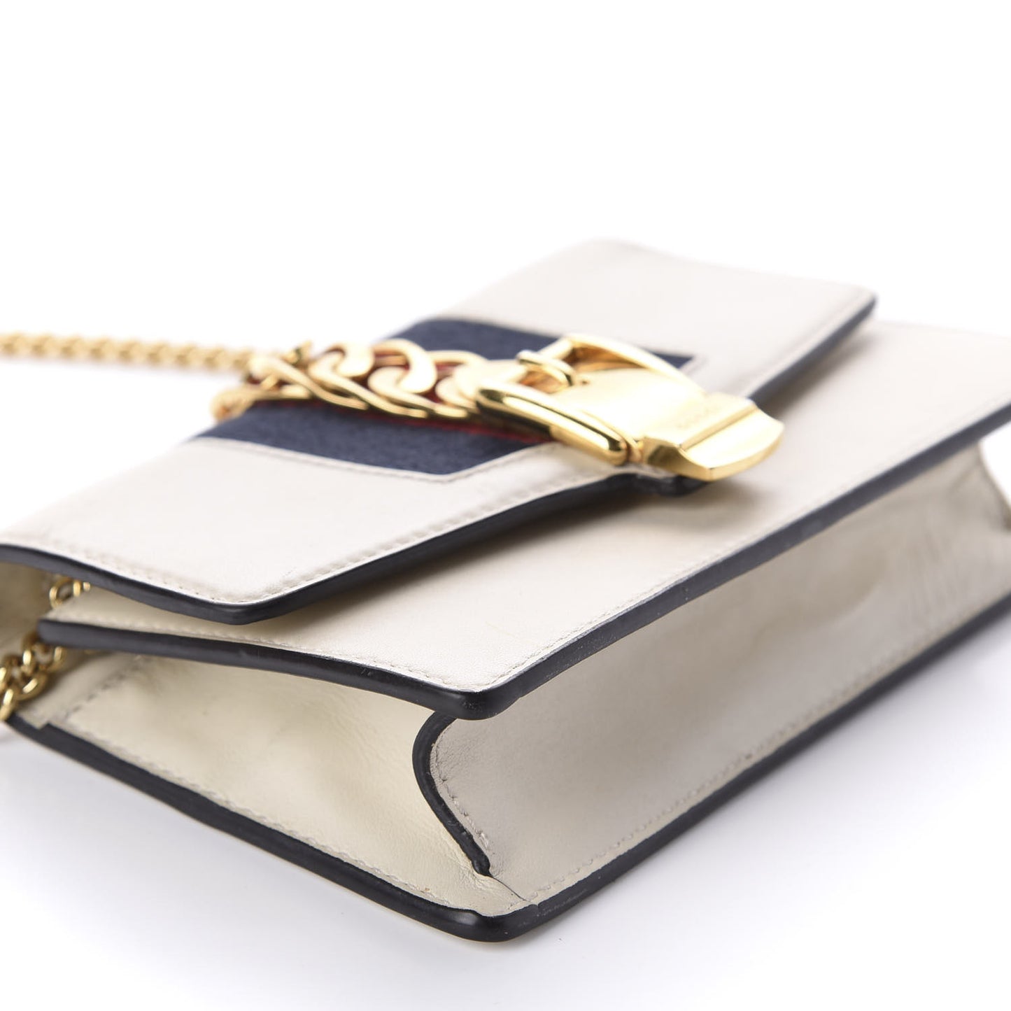Calfskin Super Mini Sylvie Chain Shoulder Bag White